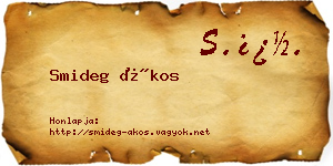 Smideg Ákos névjegykártya